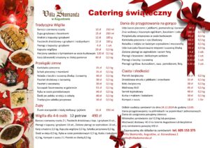 Catering Wigilijny i świąteczny villa Skomanda w Augustowie 2024